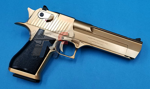 Cyber Gun(WE) Full Metal Desert Eagle .50AE Gas Blow Back Pistol (Gold) - Click Image to Close